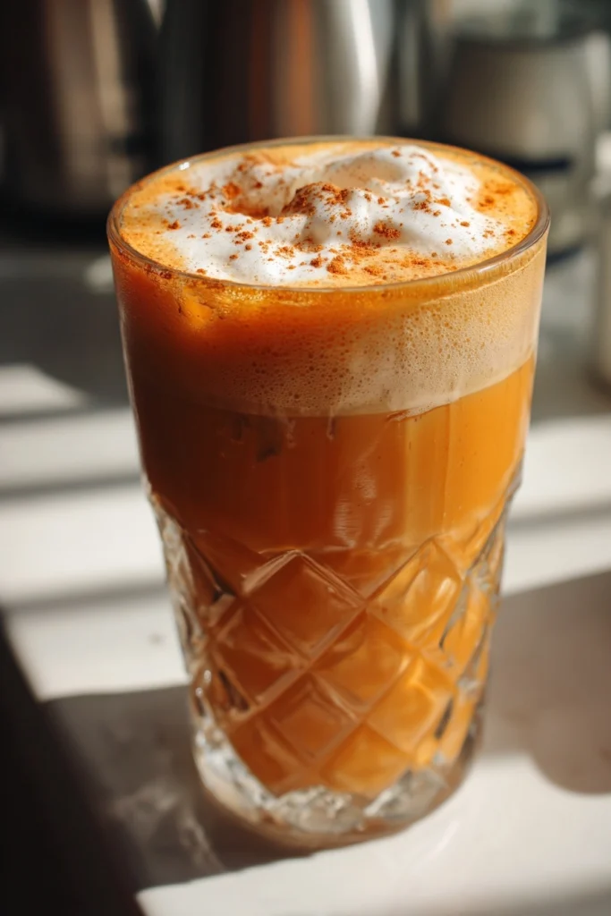 Iced Pumpkin Cream Chai Tea Latte {Starbucks Copycat}