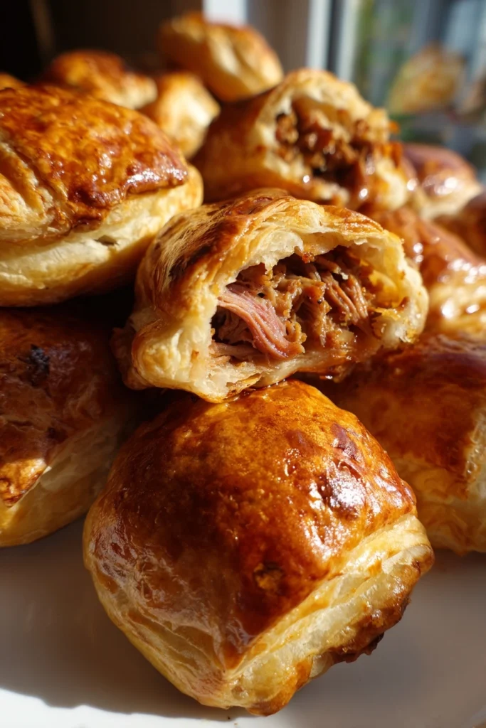 Pulled Pork Pastry Puffs