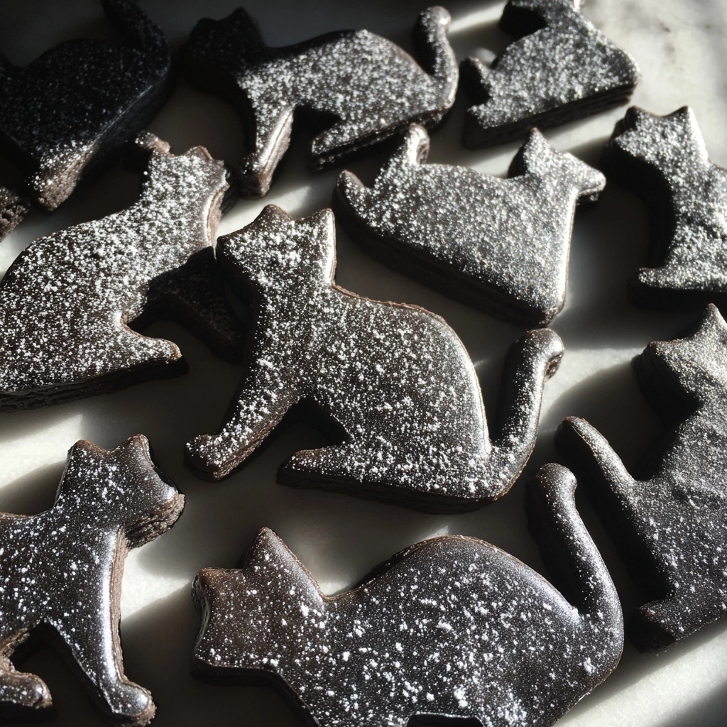 Black Cat Silhouette Sugar Cookies