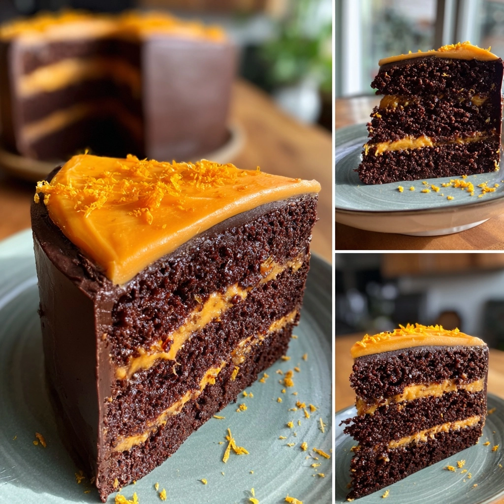 Chocolate Orange Halloween Cake (whole grain)