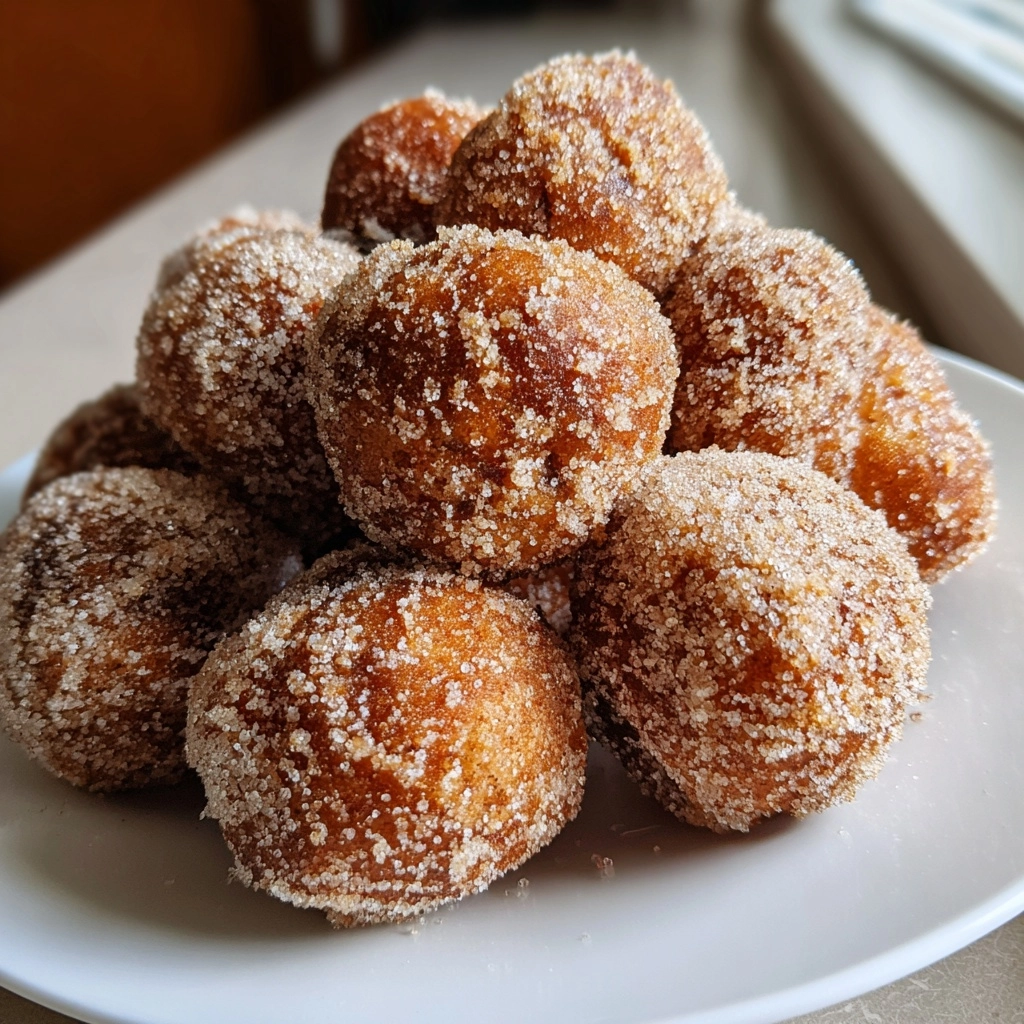 Cinnamon Sugar Pumpkin Donut Holes