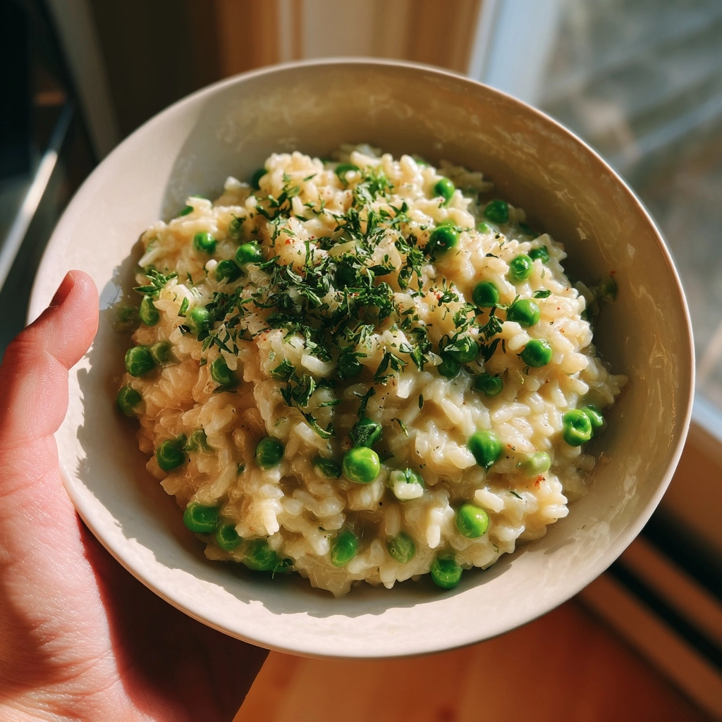 Creamy Pea Risotto Recipe – A Warm Hug on Your Plate