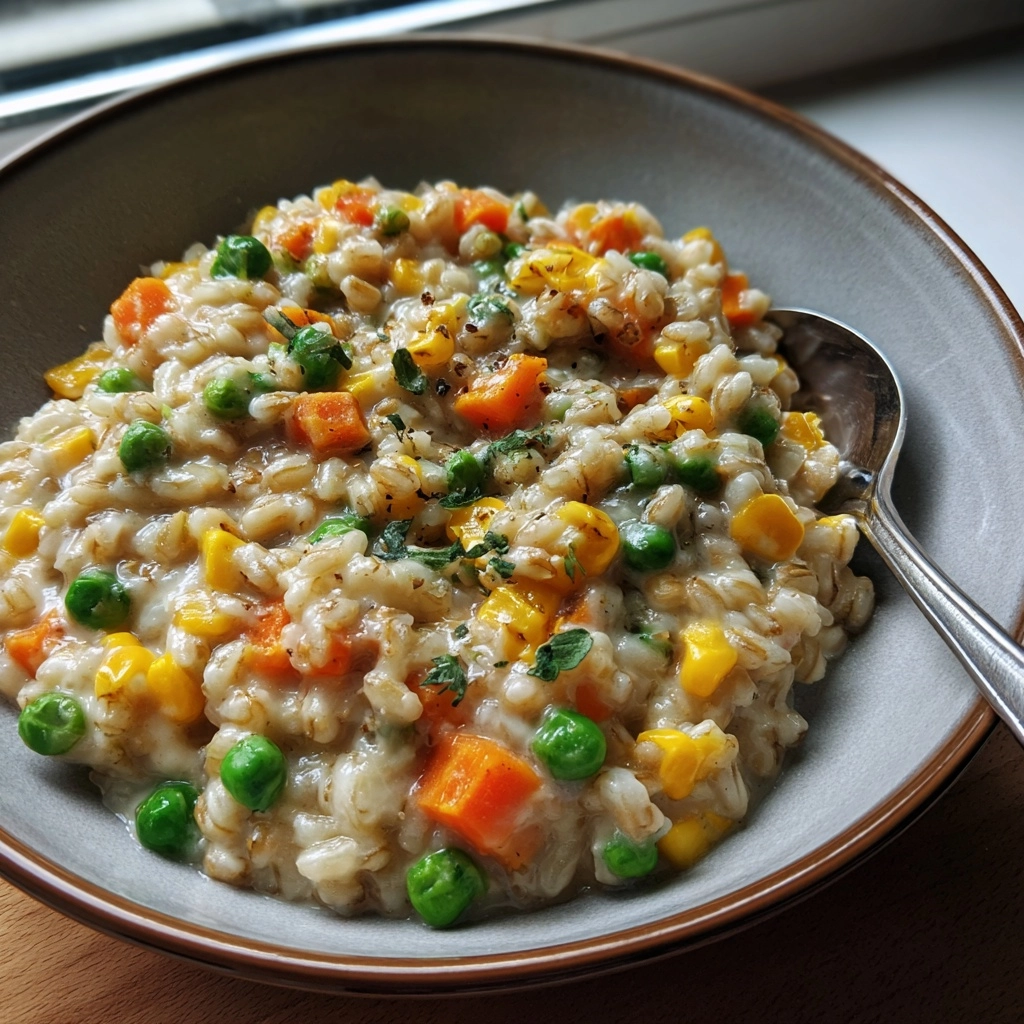 Creamy Pearl Barley Vegetable Risotto Recipe Delight