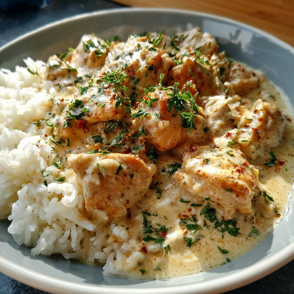 Creamy Smothered Chicken and Rice