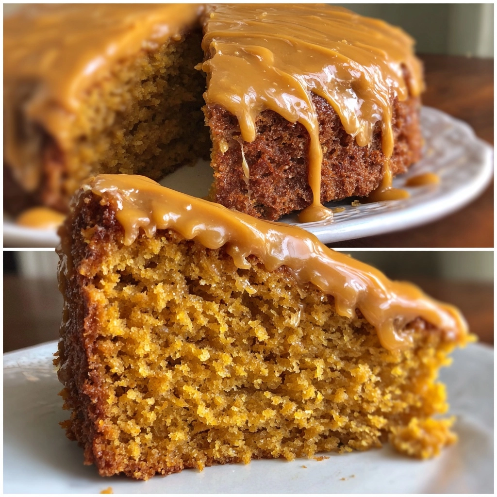 Delectable Autumn Pumpkin Cake with Caramel Frosting