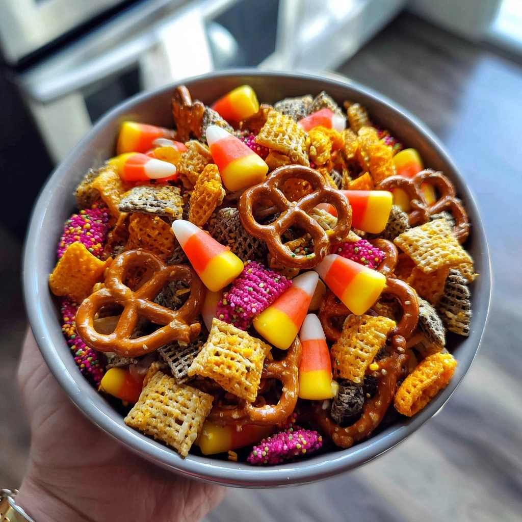 Deliciously Spooky Scarecrow Crunch Snack Mix to Try This Halloween!