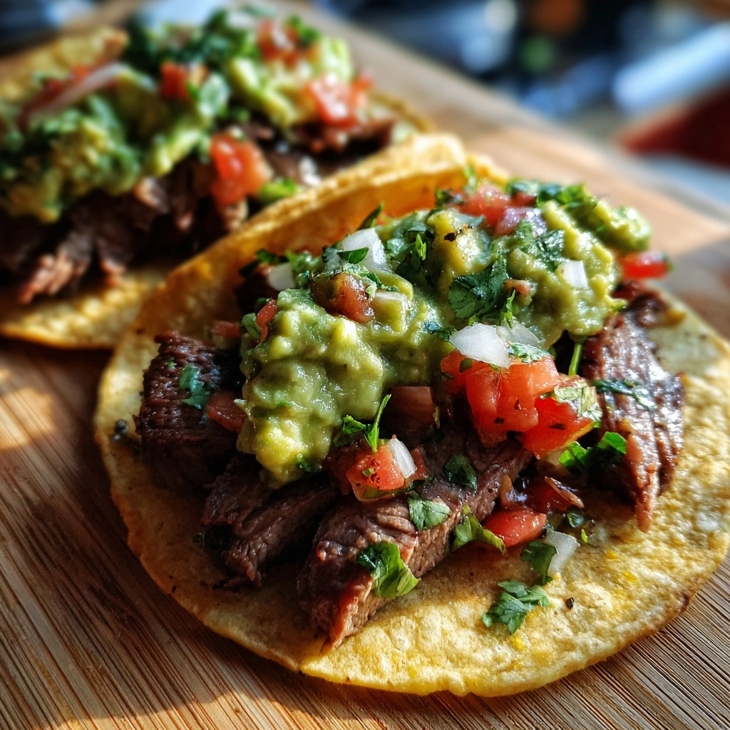Flavorful Grilled Steak Tacos with Avocado Salsa Recipe