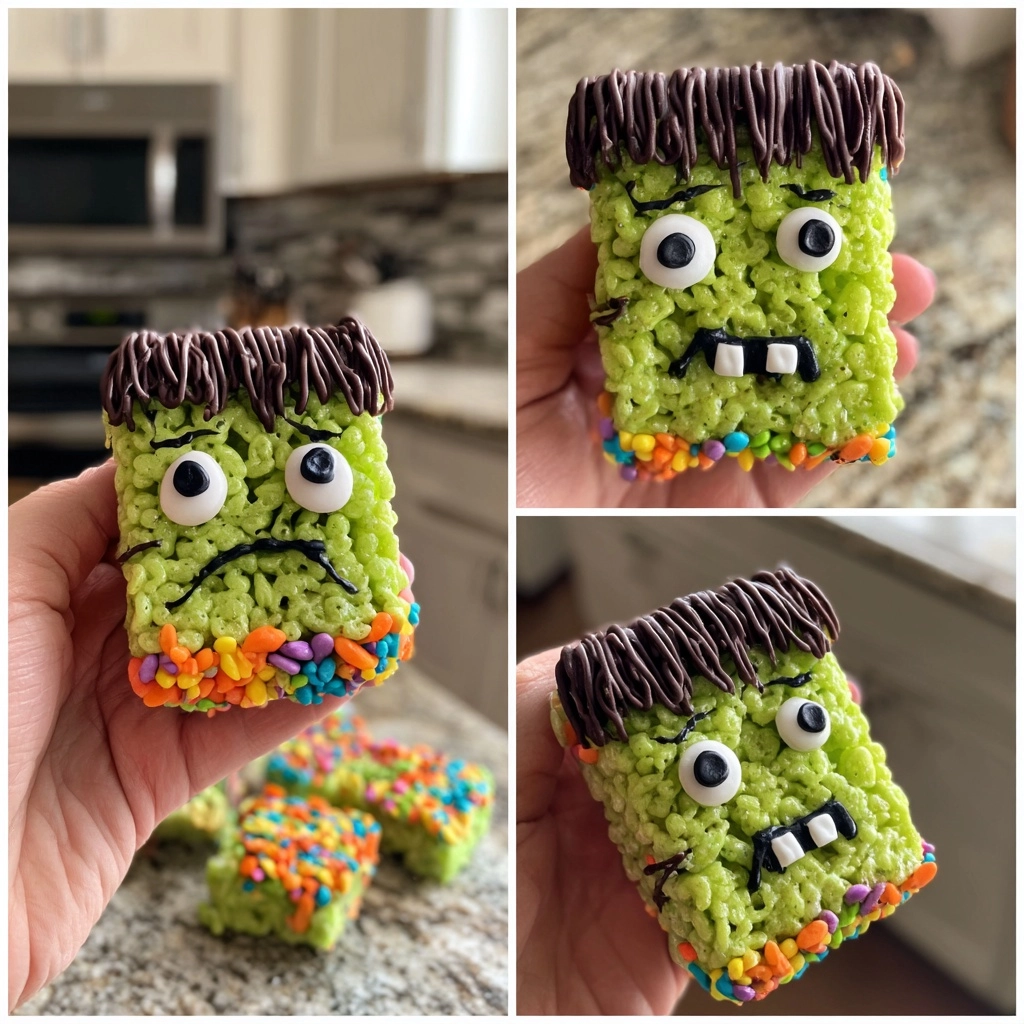 Frankenstein Rice Krispie Treats