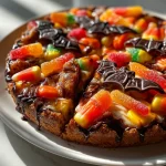 Halloween Candy Cookie Pizza