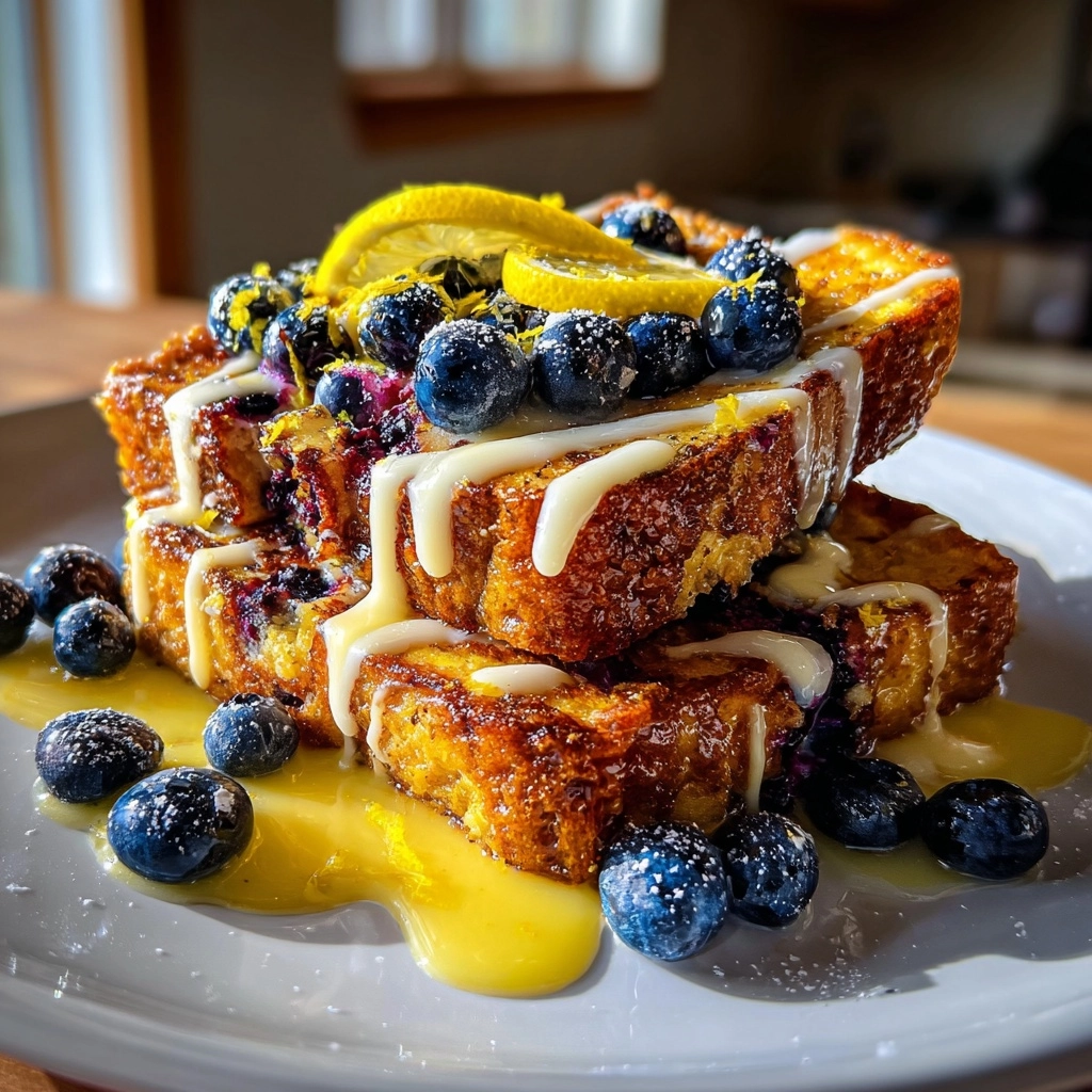Lemon Blueberry French Toast (Monster-style)
