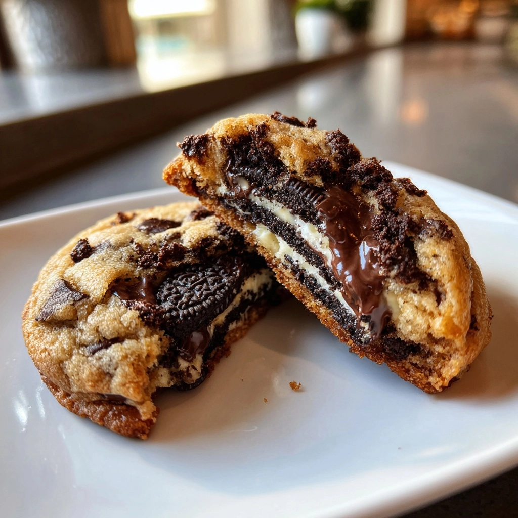 Oreo Stuffed Chocolate Chip Cookies for a Spooky Delight