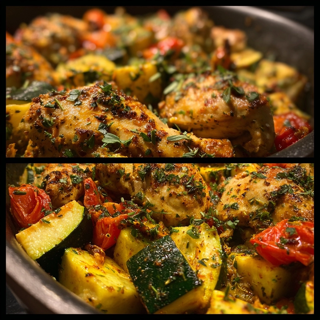 Sheet Pan Mediterranean Chicken with Zucchini