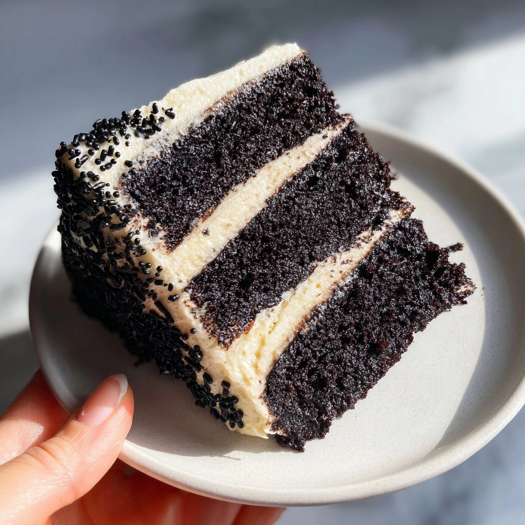Spooky Black Velvet Halloween Cake