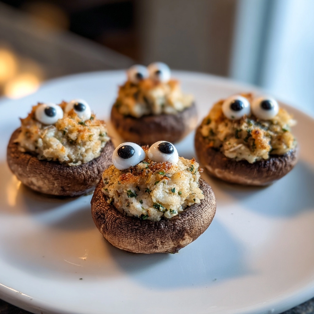 Stuffed Mushroom Eyeballs: Spooky Savory Delights for Halloween