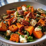 Sweet Potato Pecan Goat Cheese Salad