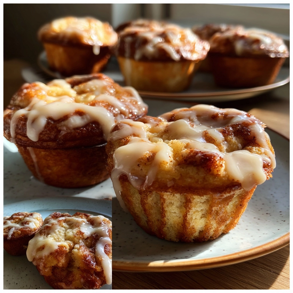 The Best Pumpkin Cinnamon Roll Muffins Ever