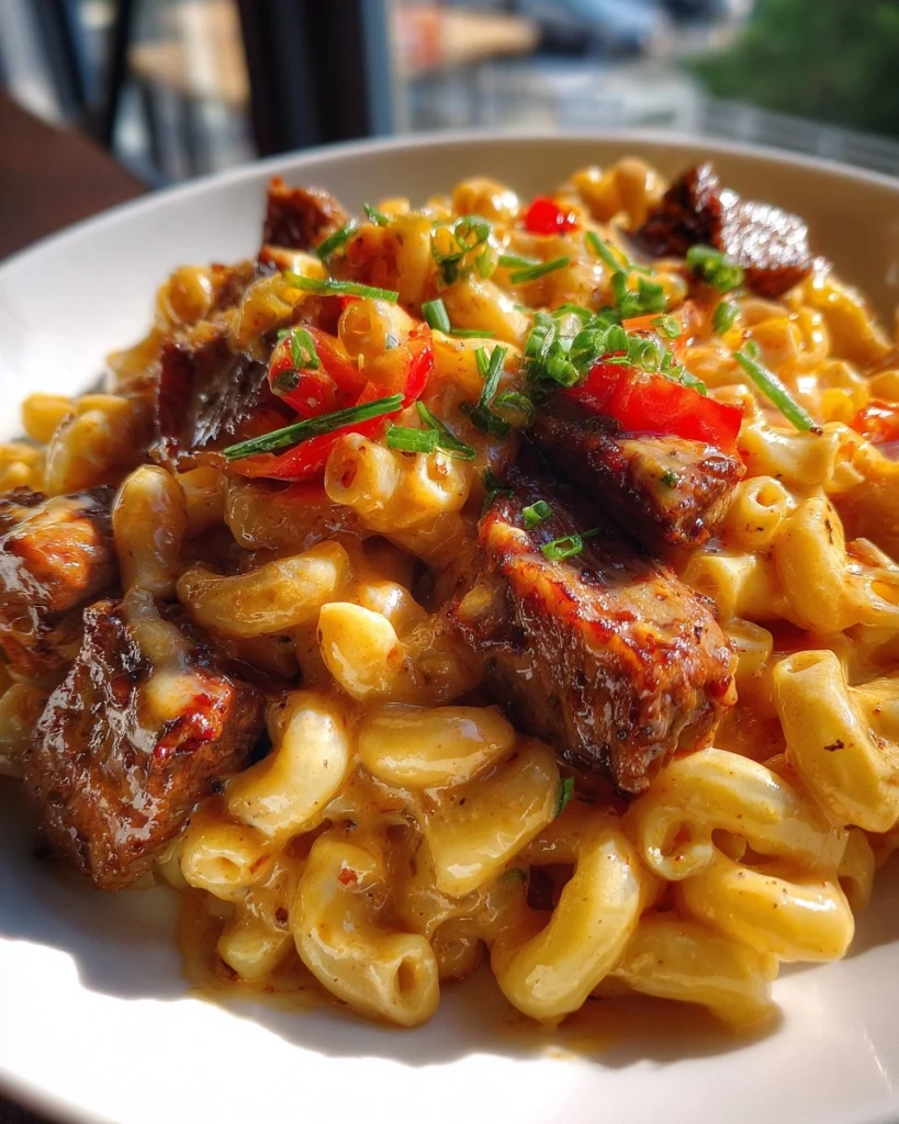 Bold Creamy Honey BBQ Steak Mac