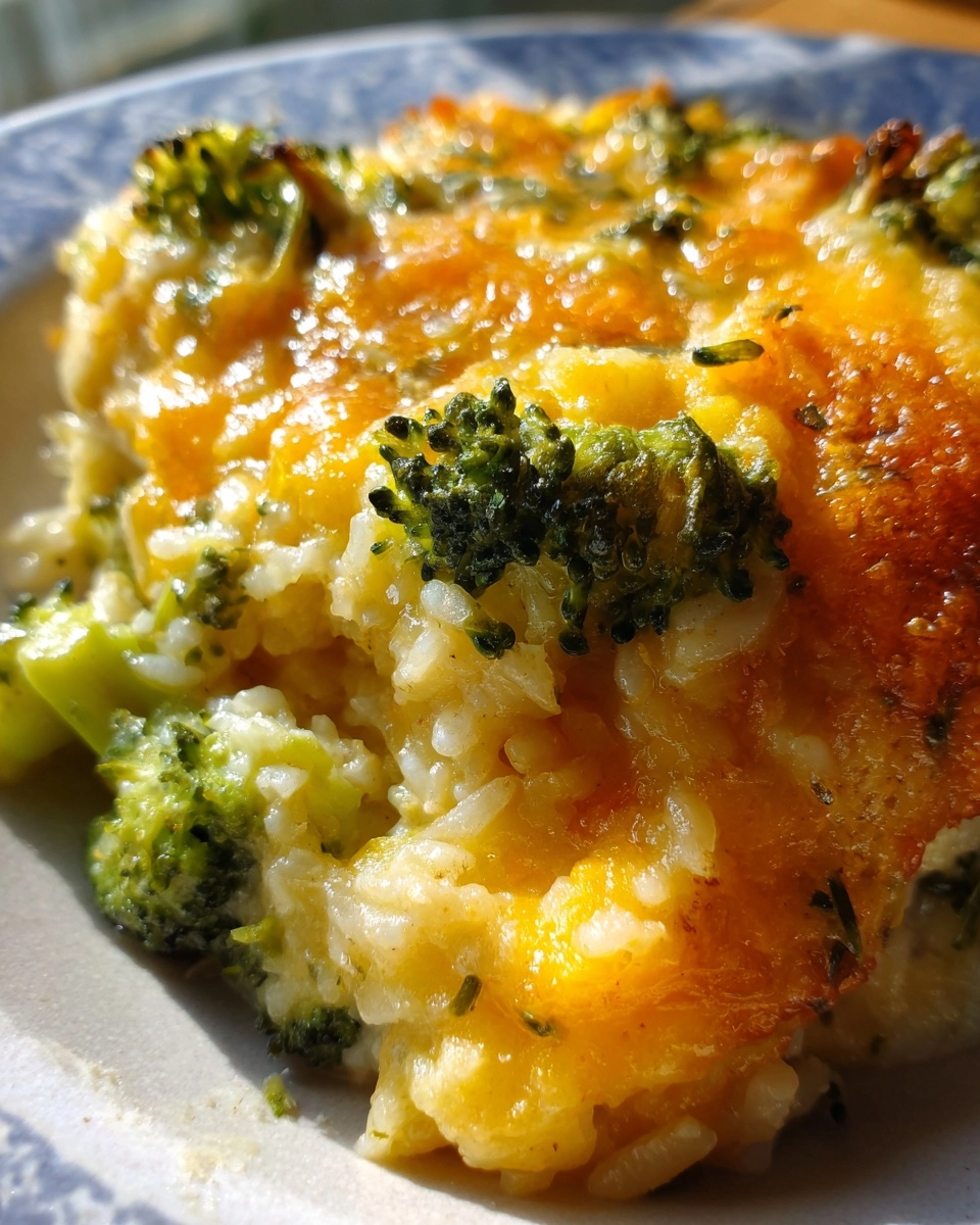 Broccoli Cheese & Rice Casserole â€” Creamy, Cheesy, and Cozy One-Dish Side