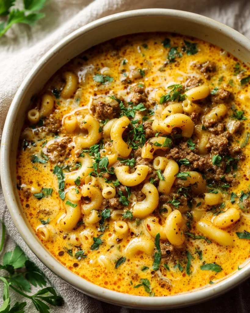 Cheeseburger Mac Soup You’ll Make on Repeat