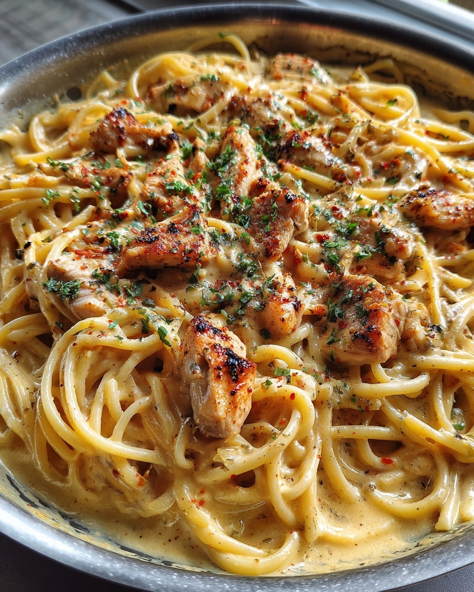 Creamy Chipotle Garlic Chicken Pasta