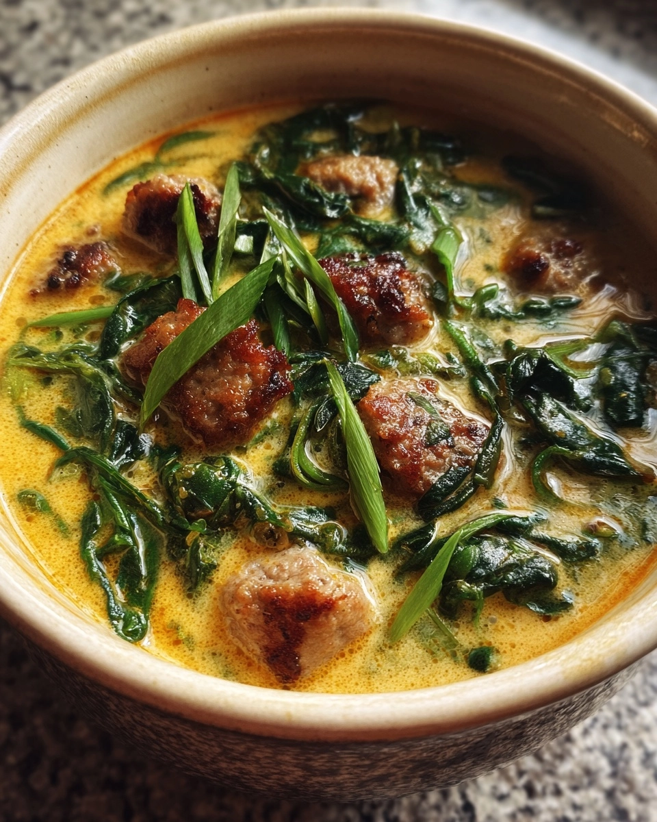 Creamy Italian Sausage Spinach Soup | We Are Recip...