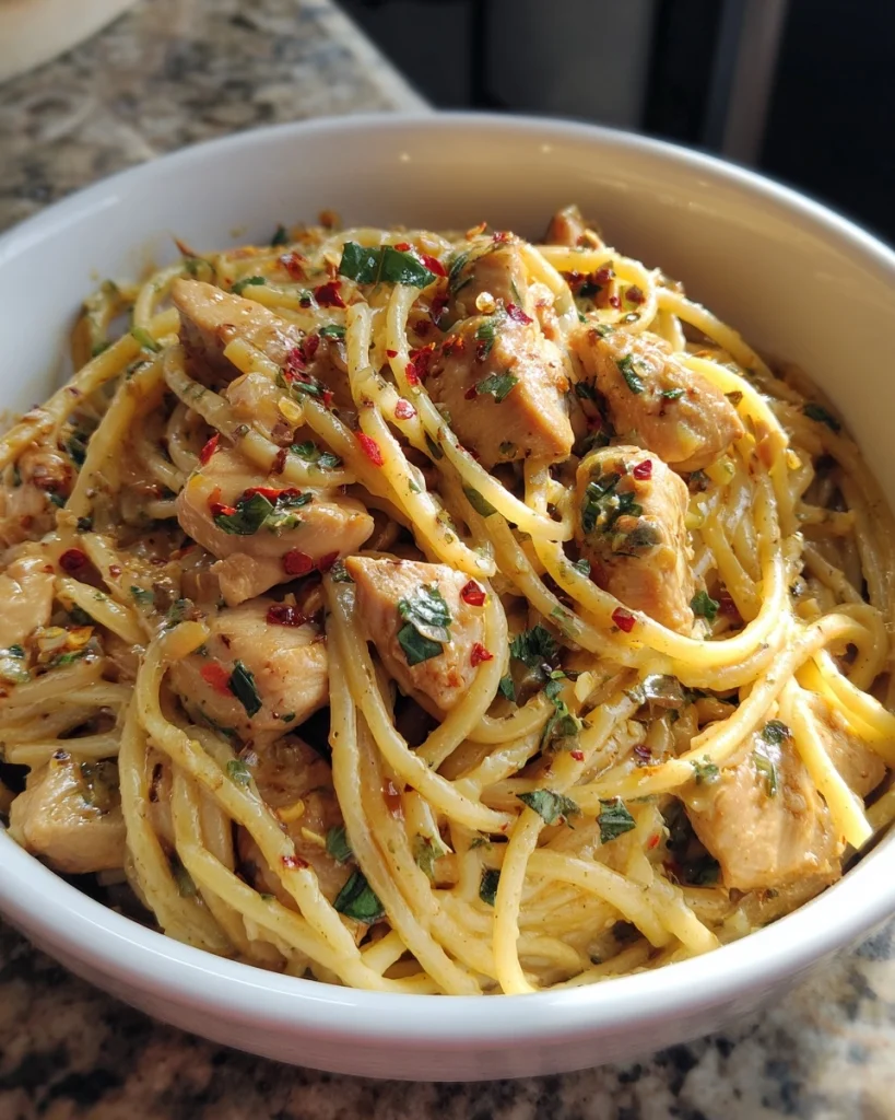 Creamy Sweet Spicy Honey Garlic Chicken Pasta