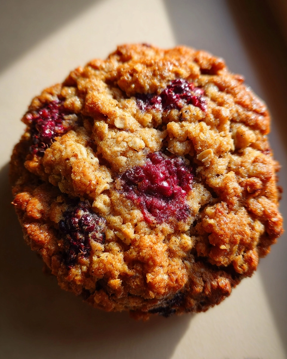 Crispy Blackberry Oatmeal Cookies