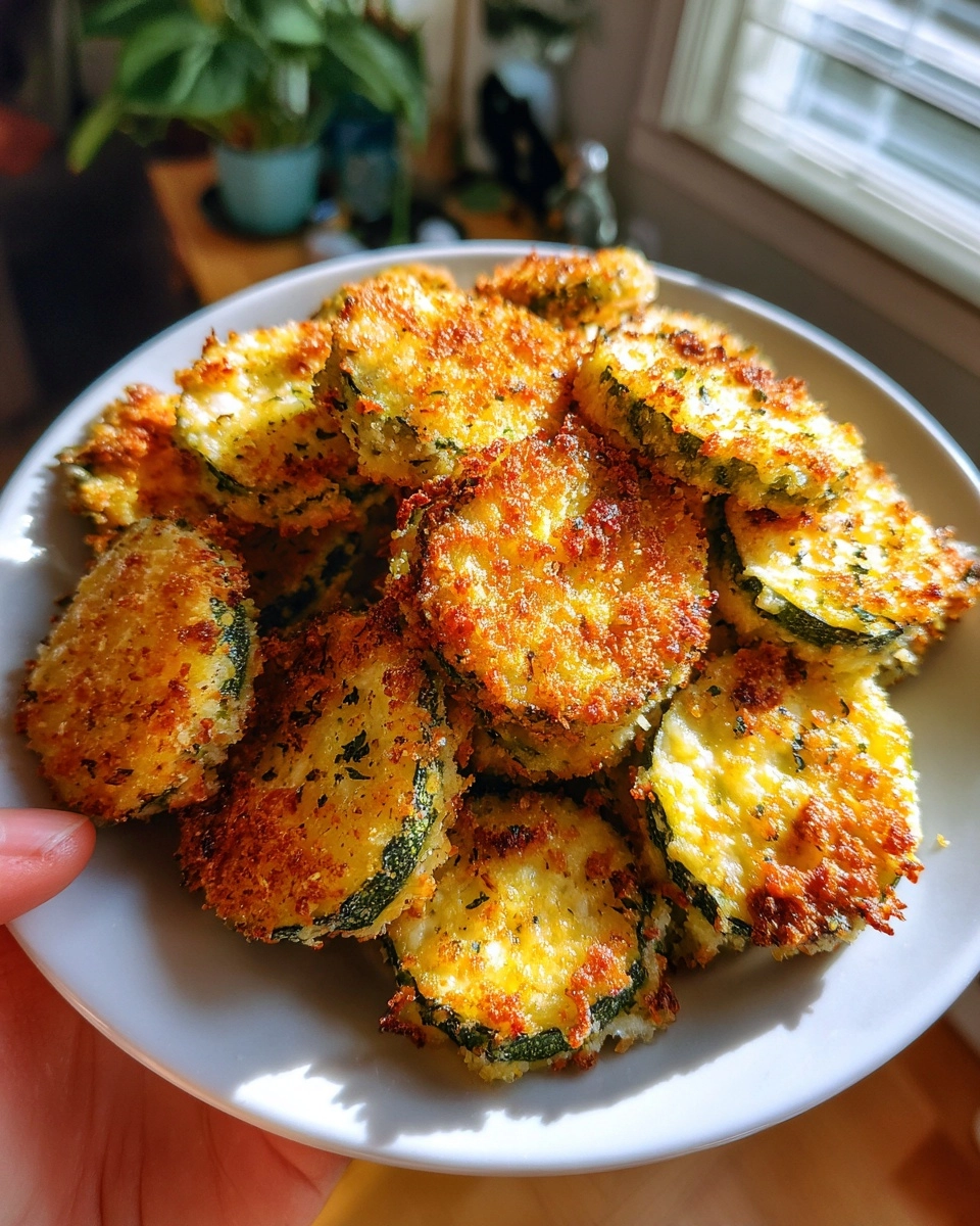 Golden Air Fryer Zucchini Parmesan