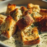 Indulge in Creamy Garlic Bread Soup a Cozy Delight