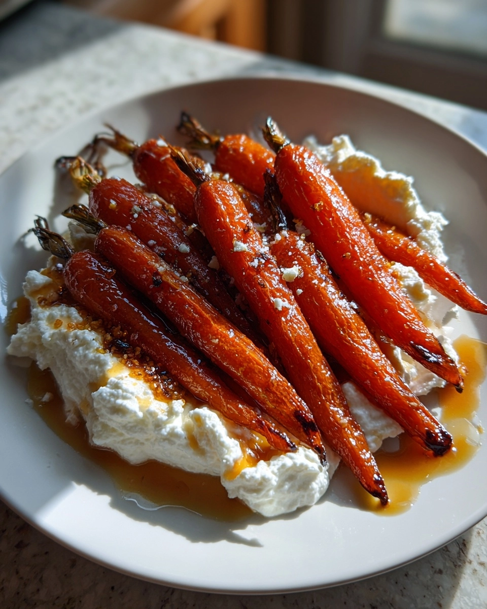 Irresistible Roasted Carrots with Whipped Ricotta & Hot Honey