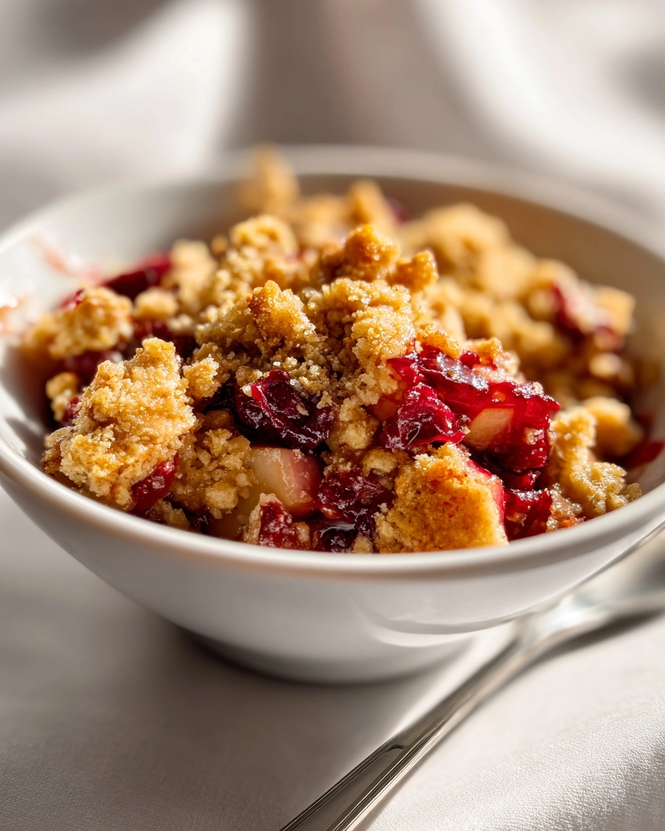 Irresistible Spiced Cranberry Apple Crumble Recipe