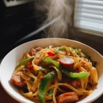 One Pot Spicy Cajun Ranch Sausage Pasta
