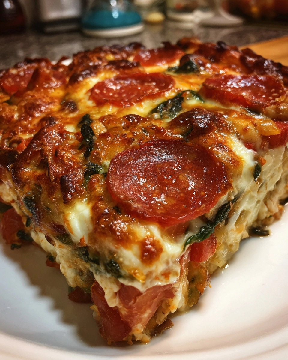 Quick Keto Pizza Casserole