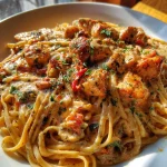 Skillet Creamy Garlic Parmesan Cajun Chicken Pasta