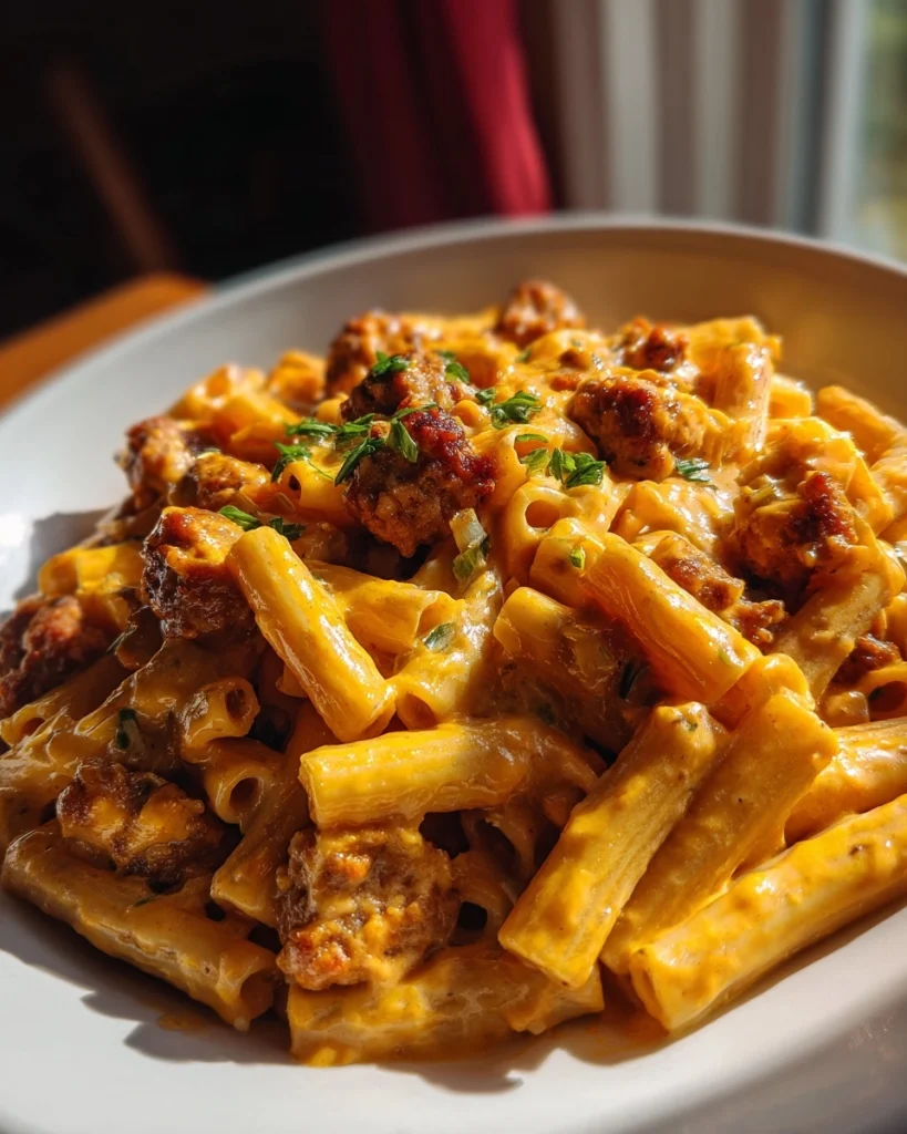 Sticky Bold BBQ Ranch Sausage Pasta