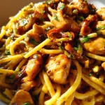 Sticky Sweet Garlic Chicken Pasta Skillet