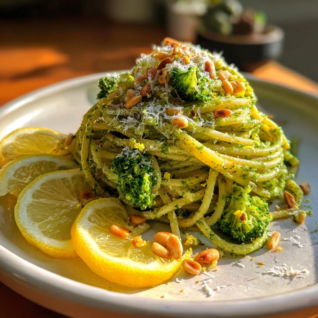 Ultimate Lemony Broccoli Pesto Pasta
