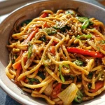 Vegan Sesame Udon Noodles