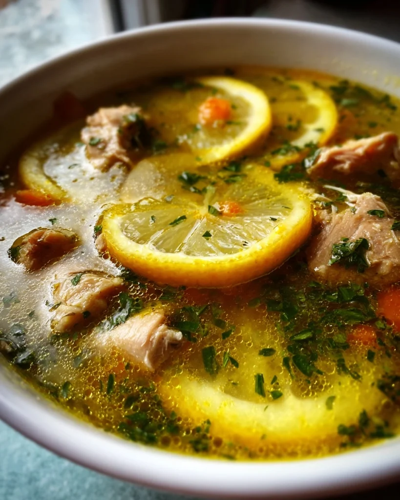 Bright Greek Lemon Chicken Soup (Cozy Comfort with Fresh, Zesty Flavor)