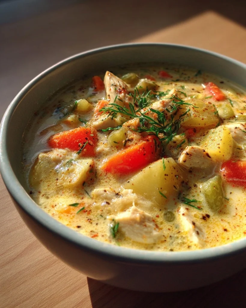 Chunky Chicken Pot Pie Chowder (All the Cozy Crust Flavors in a Bowl)