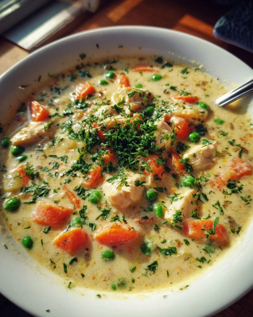 Copycat Natasha’s Kitchen Chicken Pot Pie Soup (Thick, Creamy, Perfect)