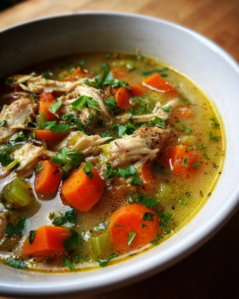 Dump-and-Go Slow Cooker Chicken Soup with Carrots & Celery