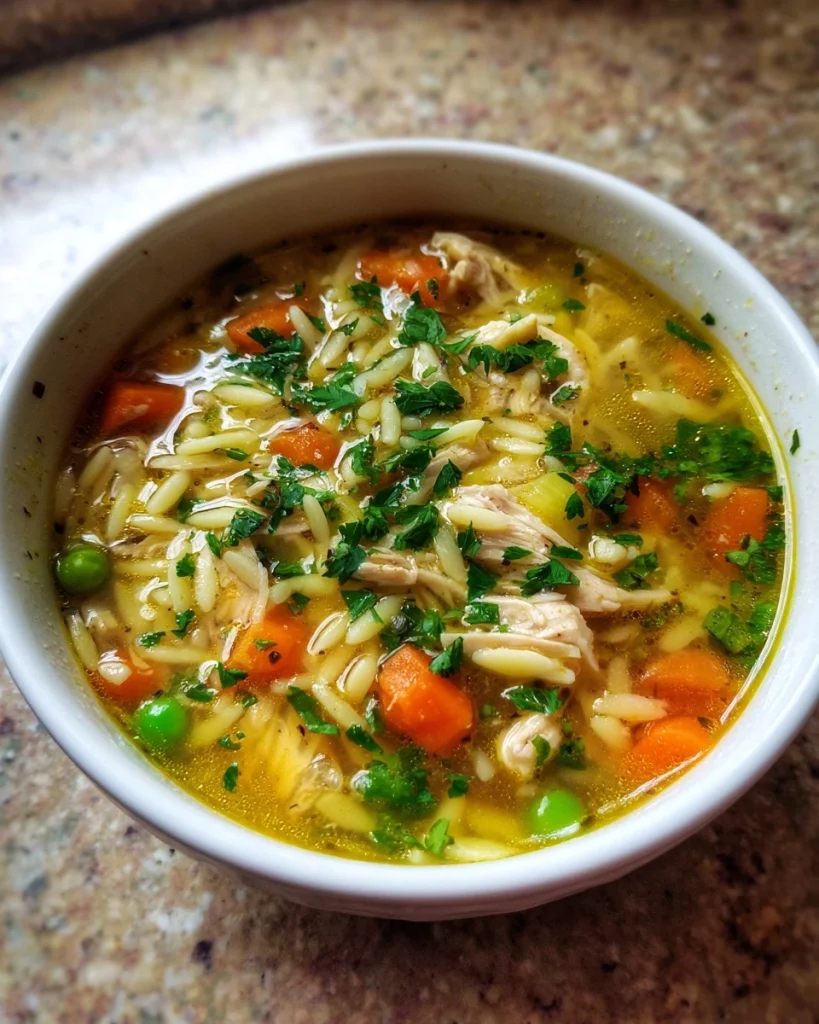 Quick Chicken Orzo Soup in 25 Minutes or Less