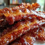 Candied Bacon with Brown Sugar Sweet Crispy Snack
