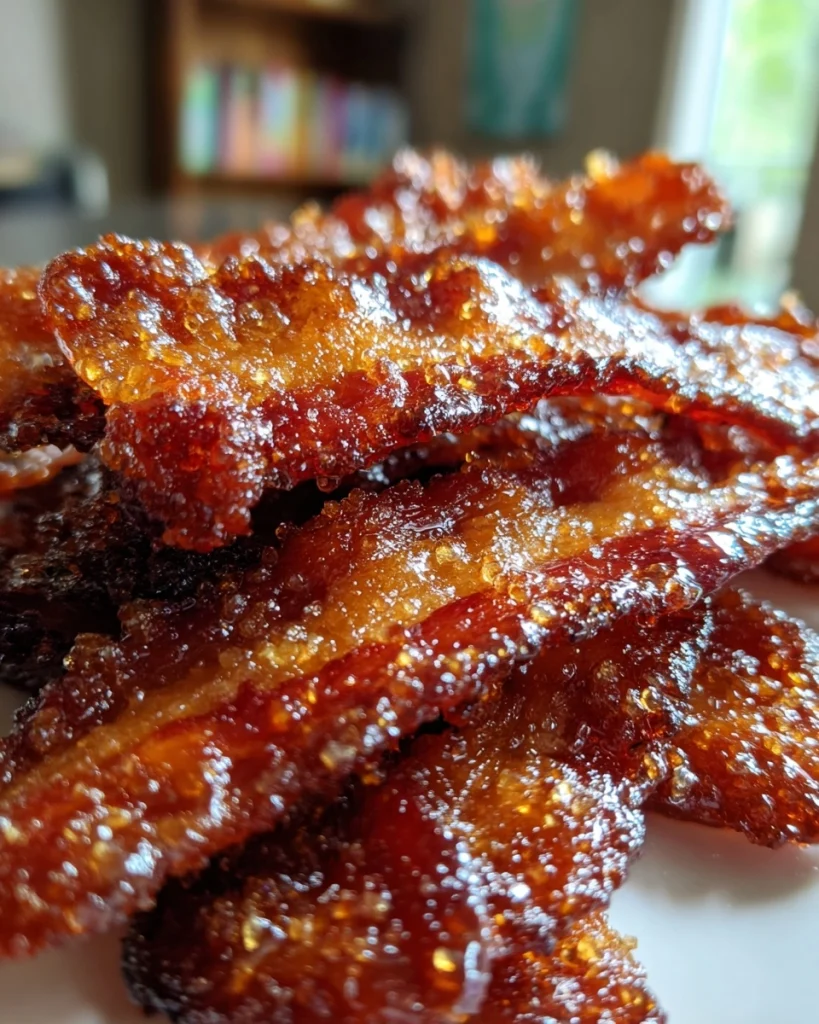 Candied Bacon with Brown Sugar Sweet Crispy Snack