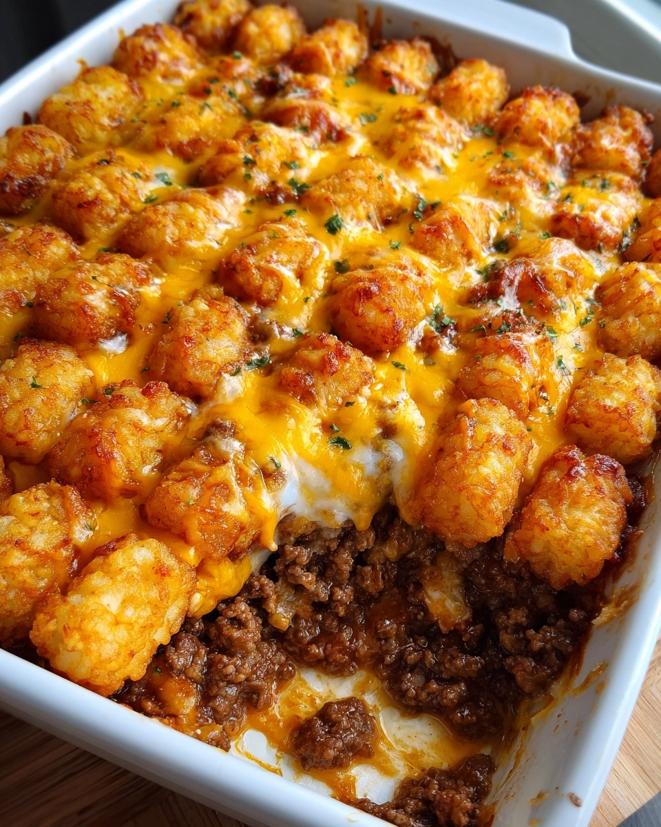 Cheeseburger Tater Tot Casserole Crowd Favorite Recipe