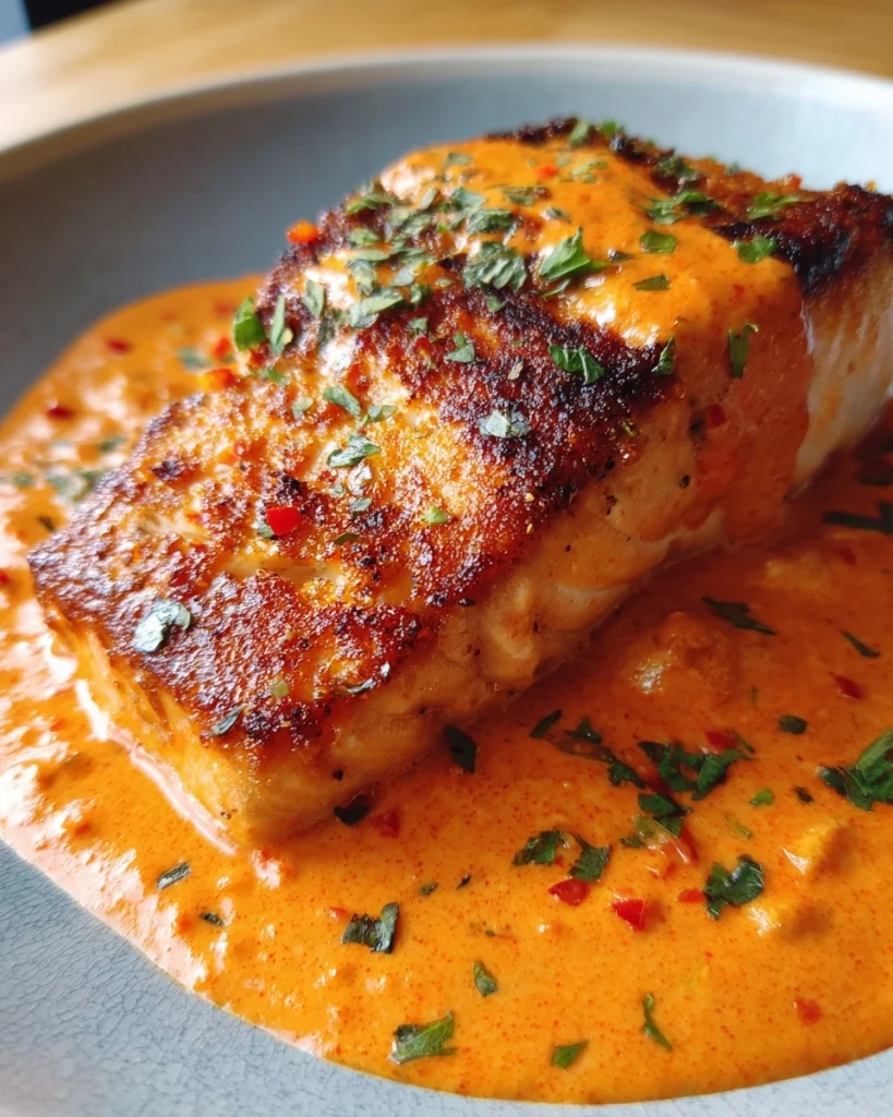 Creamy Roasted Red Pepper Salmon 20 Minute Dinner