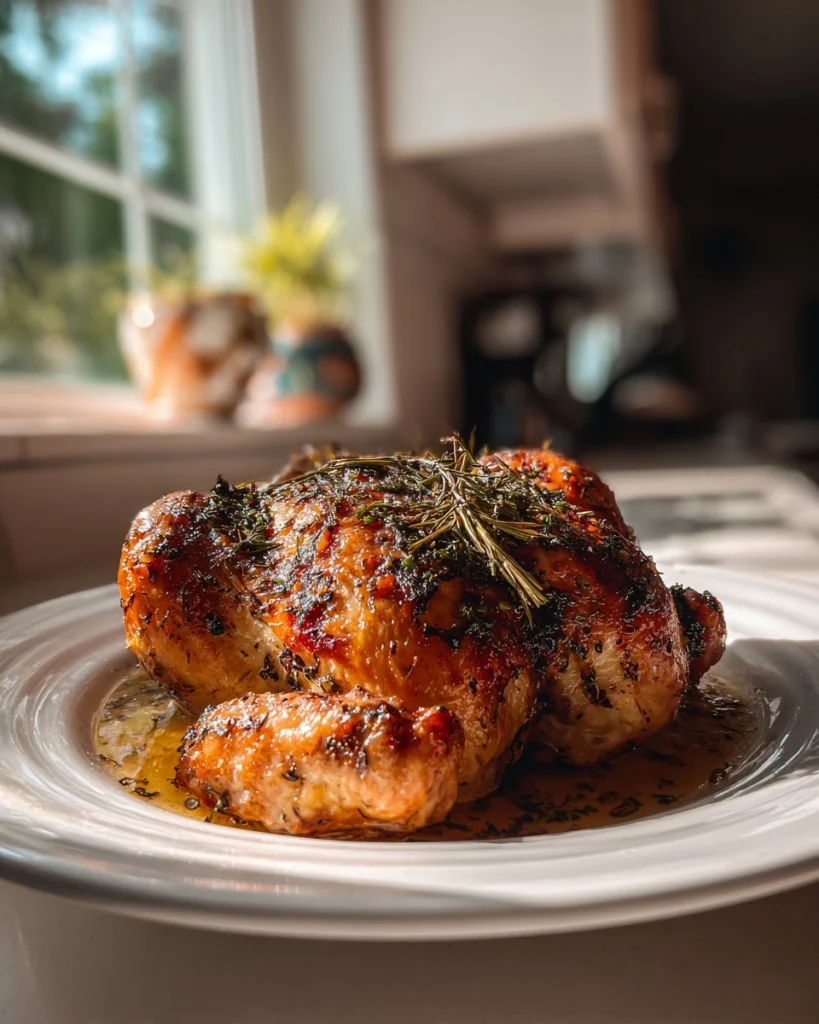 Garlic Herb Roast Chicken Oven Dinner