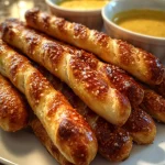 German Soft Pretzel Sticks Homemade Snack