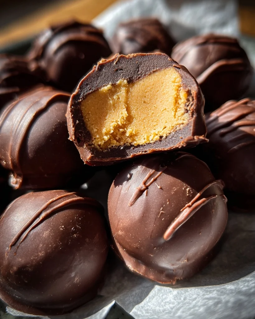 Homemade Buckeyes Peanut Butter Chocolate Candy